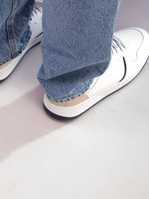 Gregers Clay leather - white blue - Bilde 7