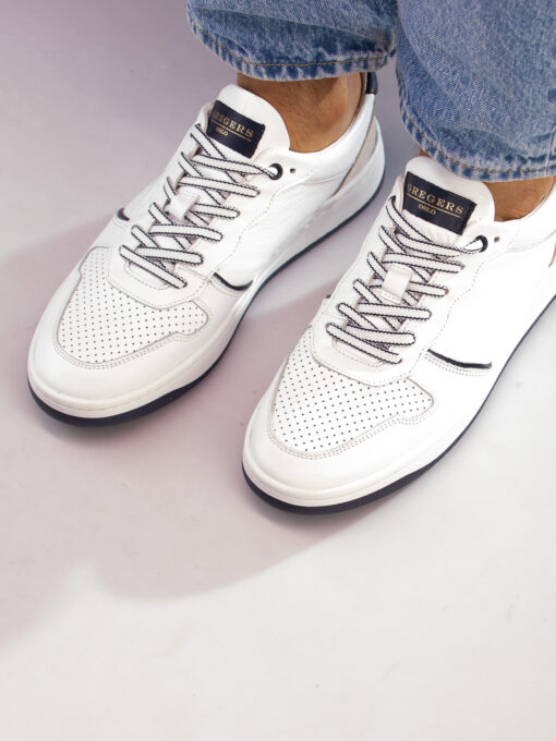 Gregers Clay leather - white blue - Bilde 6