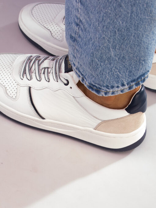 Gregers Clay leather - white blue - Bilde 4