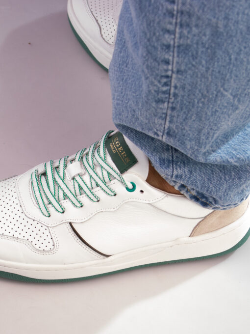 Gregers Clay leather - white green - Bilde 8