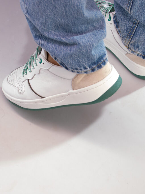 Gregers Clay leather - white green - Bilde 7