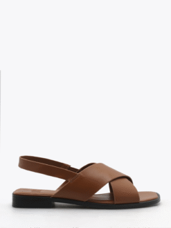 Roberto Rosso Cross Sandal Leather - cognac