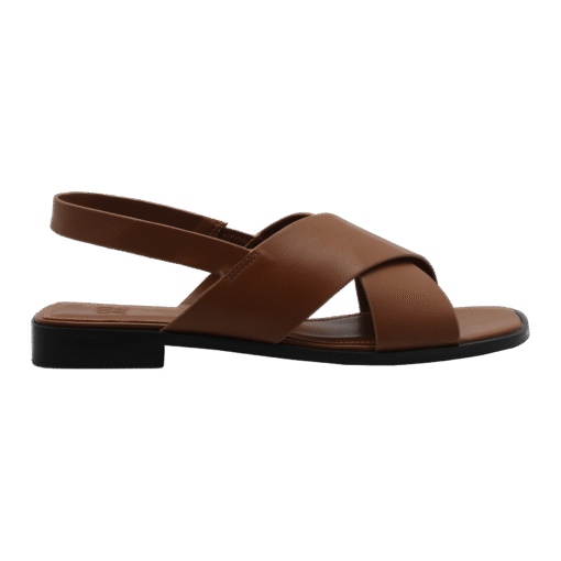 Roberto Rosso Cross Sandal Leather - cognac
