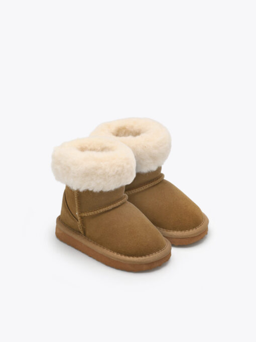 Ergobio Teddyboots Sheepskin Kids - camel - Bilde 2