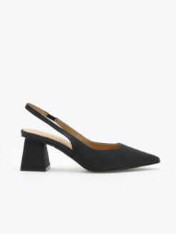 Roberto Rosso Pia Sling-back Satin - black