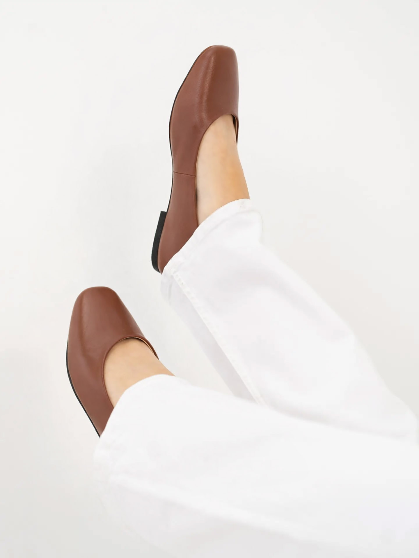 Roberto Rosso Trieste Ballerina Leather - cognac - Bilde 5