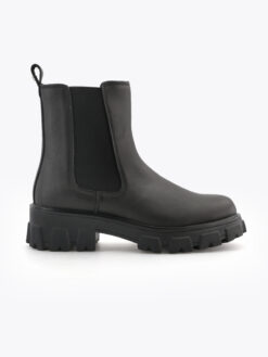 Roberto Rosso Leather combat chelsea warm - black