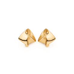 Roberto Rosso Puff Sculpt Stud Earrings - gold-metallic