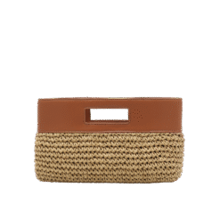 Roberto Rosso Raffia Clutch - beige