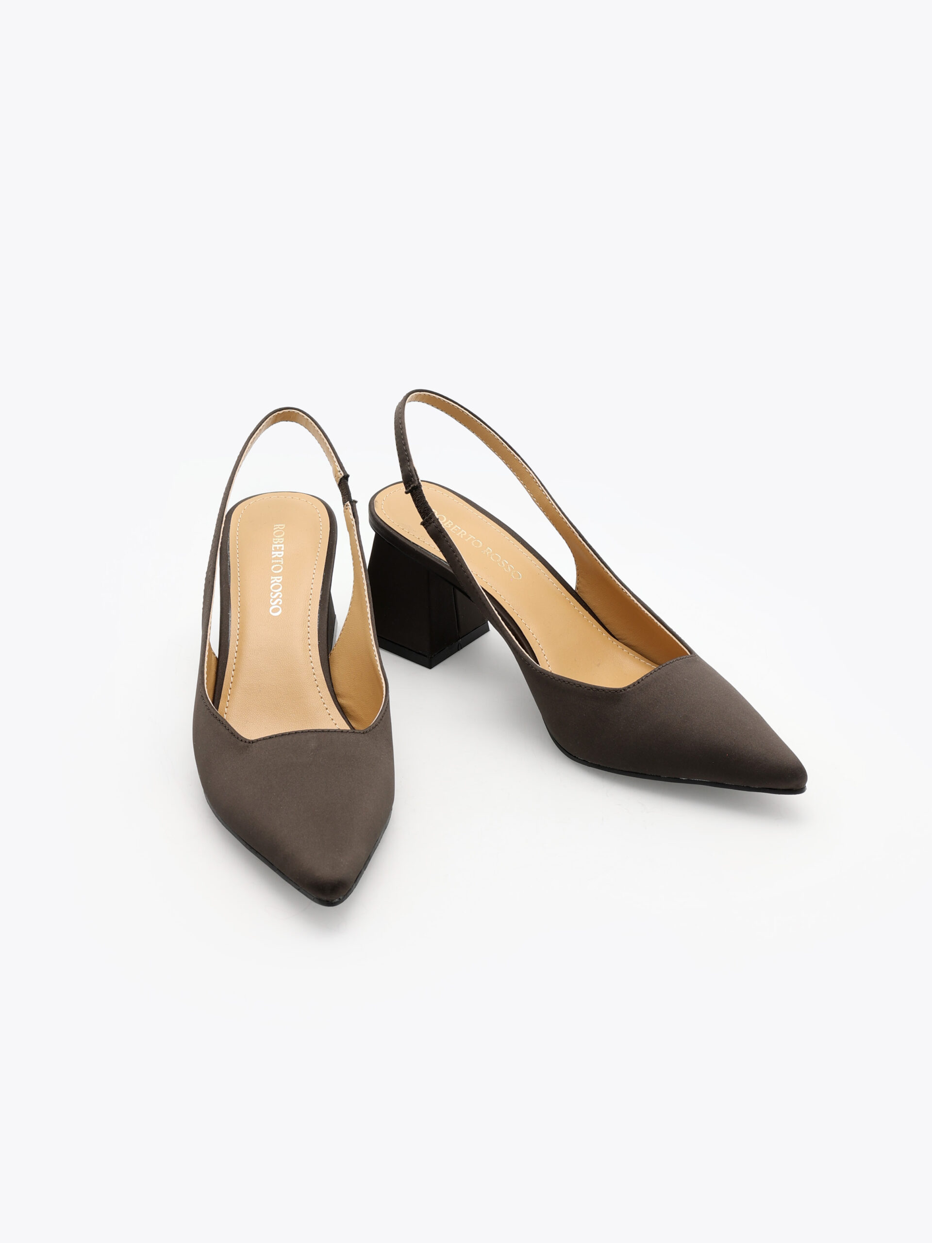 Roberto Rosso Pia Sling-back Satin - coffee - Bilde 2