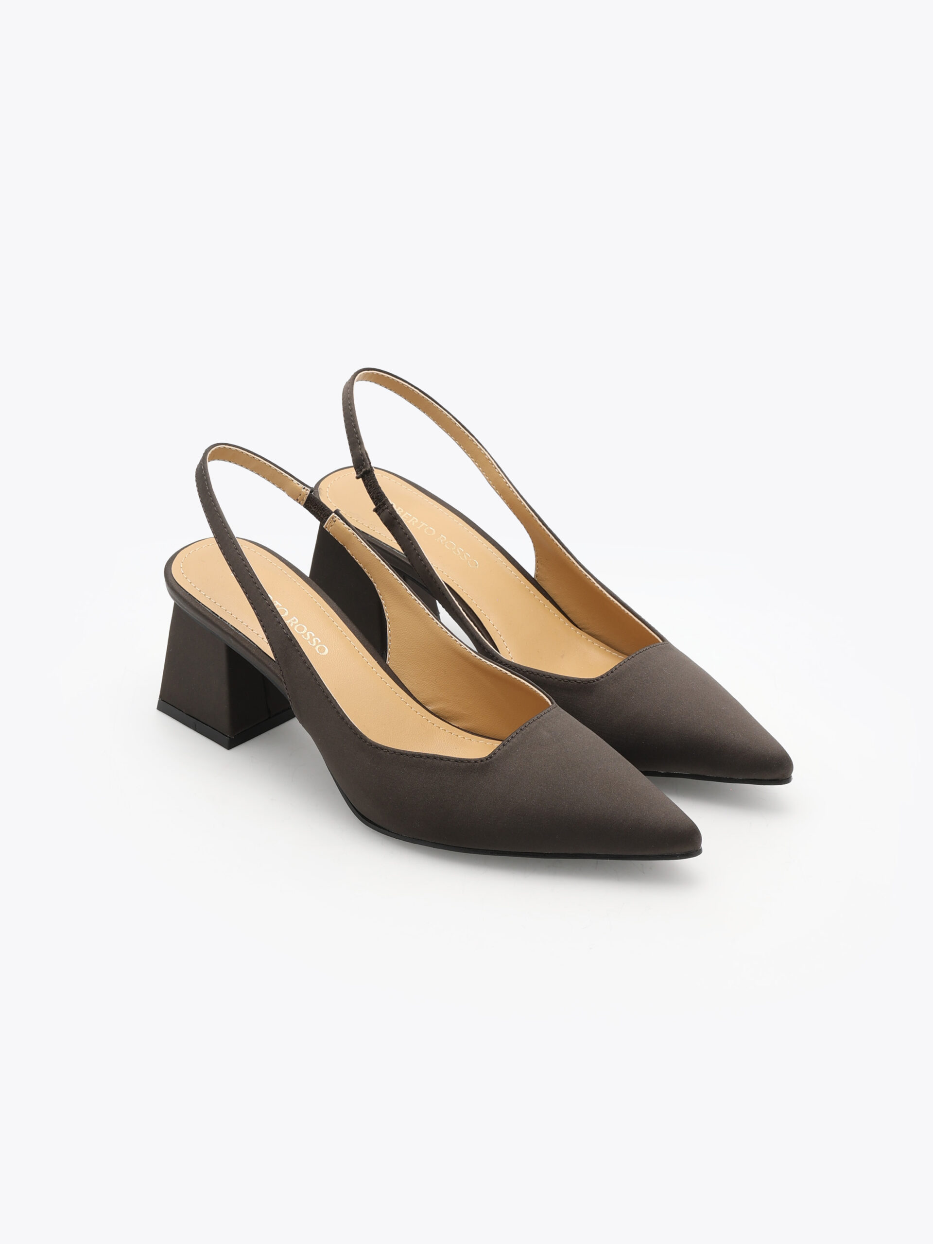 Roberto Rosso Pia Sling-back Satin - coffee - Bilde 3