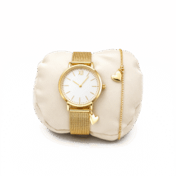 Roberto Rosso Heart Charm Watch Set - gold-metallic