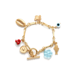 Roberto Rosso Charm Bracelet - gold-metallic