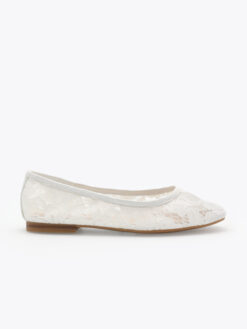 Roberto Rosso Trieste Ballerina Lace - white