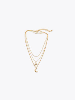 Roberto Rosso Celestial Mix Necklace - gold-metallic