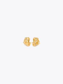 Roberto Rosso Organic Sculpt Stud Earrings - gold-metallic