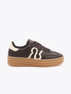 Roberto Rosso Stella Platform Sneaker - brown-cream