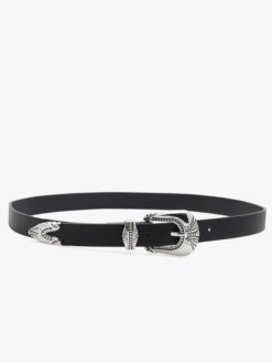 Roberto Rosso Western Belt - black-silver-metallic